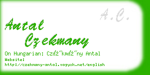 antal czekmany business card